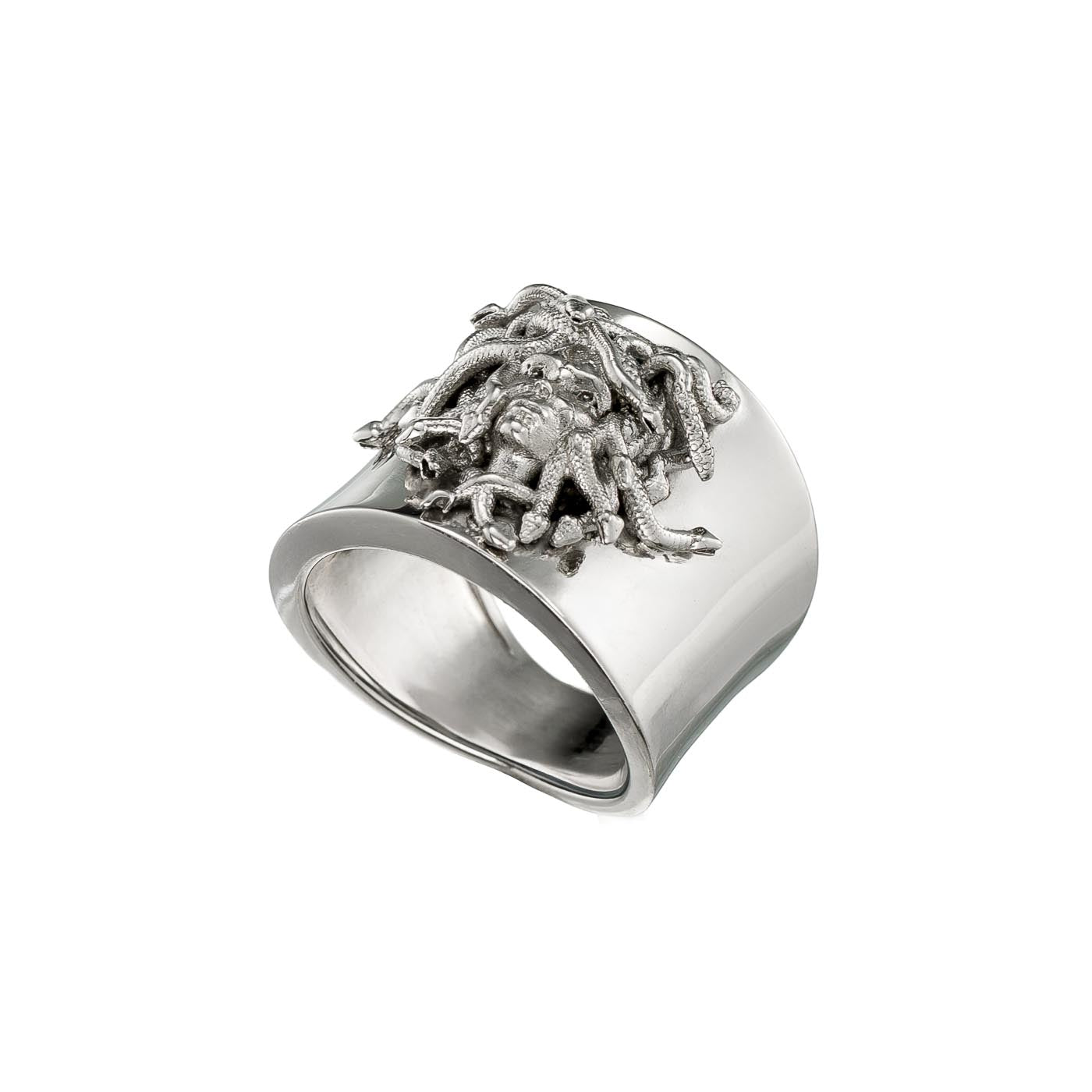 Medusa's Head Ring | Sterling Silver Greek Mythology Statement Jewelry