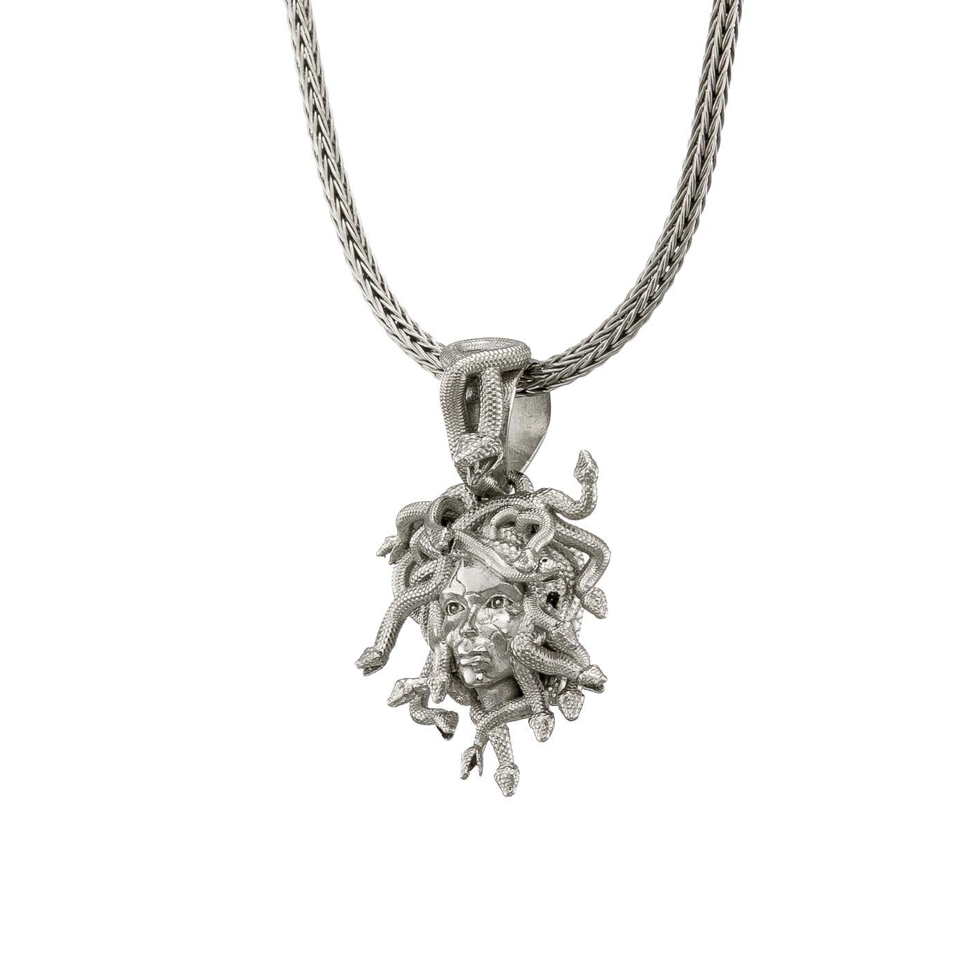 Medusa Head Necklace | Sterling Silver Greek Mythology Pendant