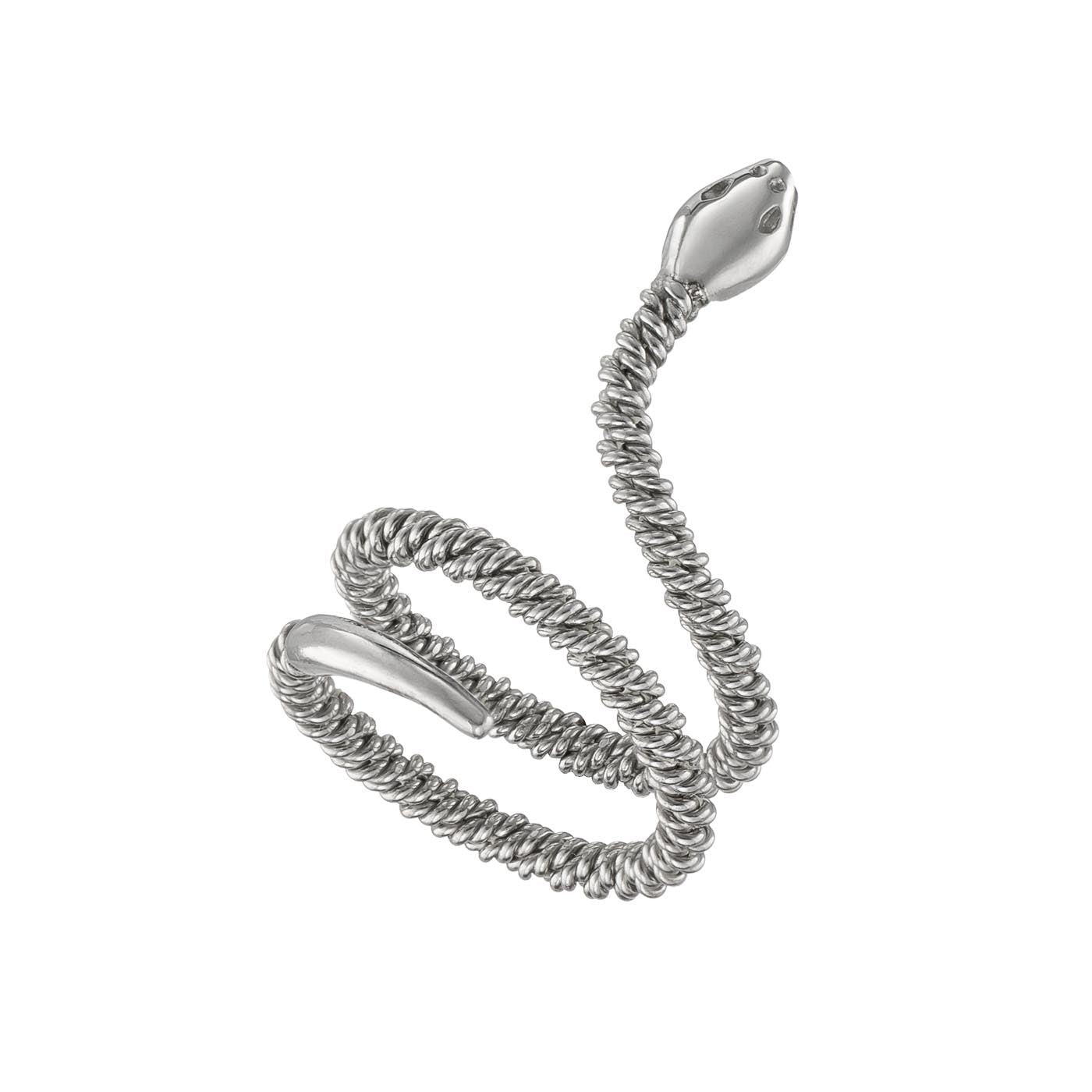 Corded Wire Sterling Silver Snake Ring