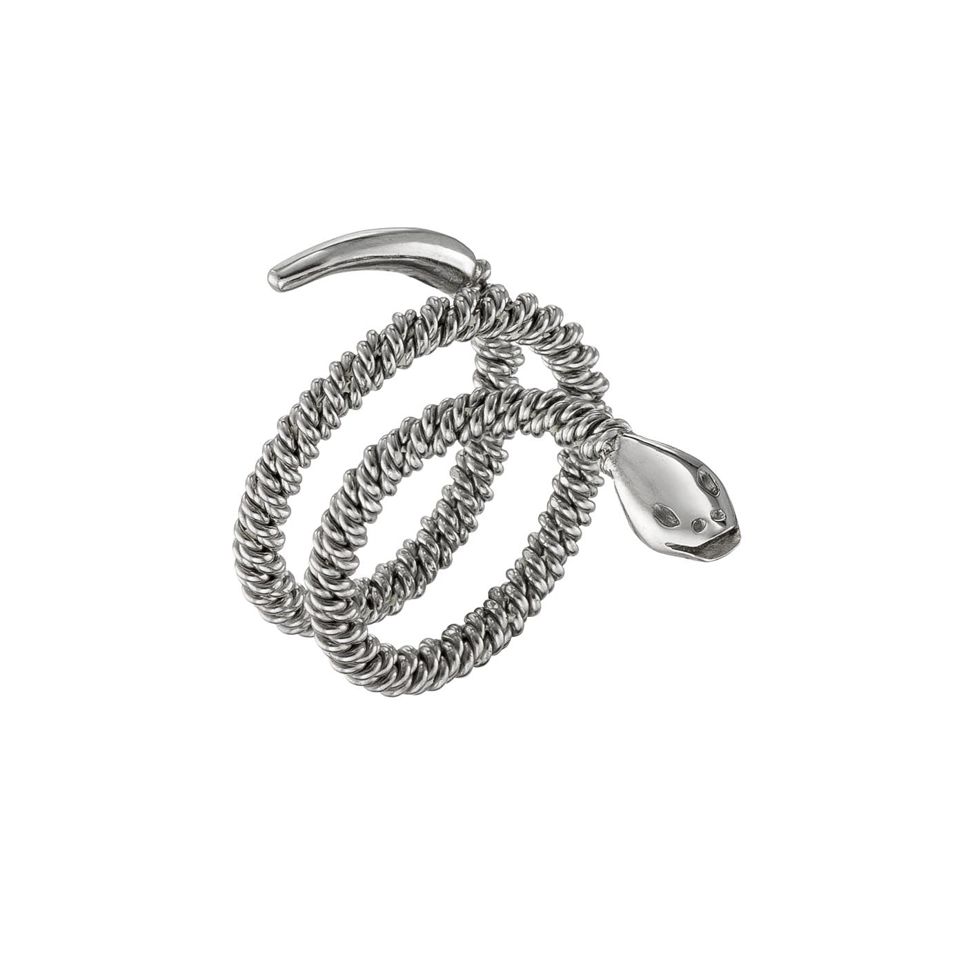 Corded Wire Sterling Silver Snake Ring