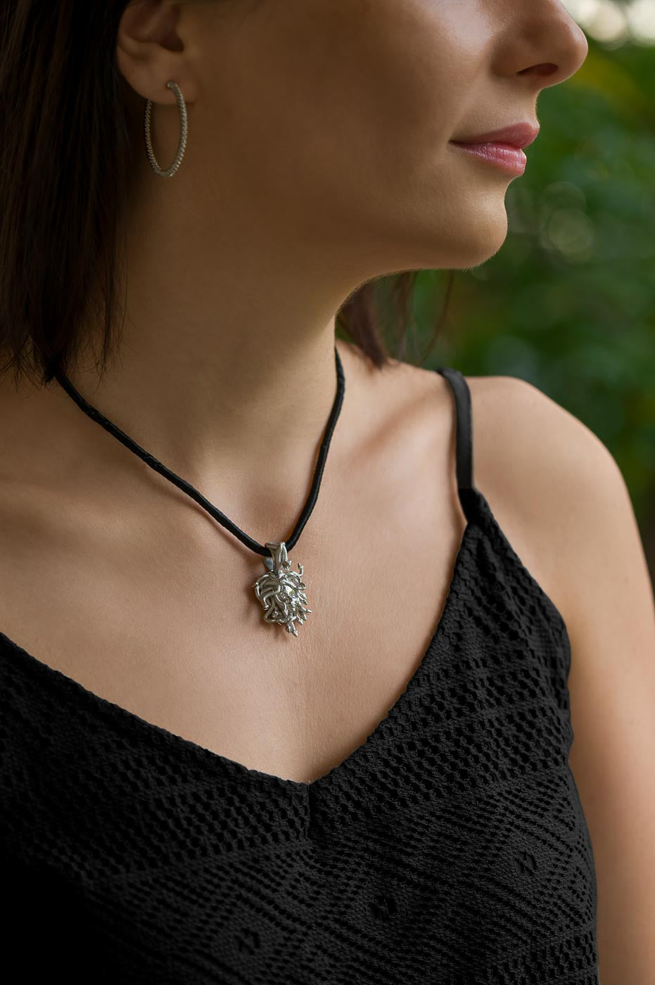 Medusa Head Necklace | Sterling Silver Greek Mythology Pendant