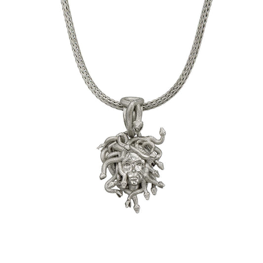 Medusa Head Necklace | Sterling Silver Greek Mythology Pendant