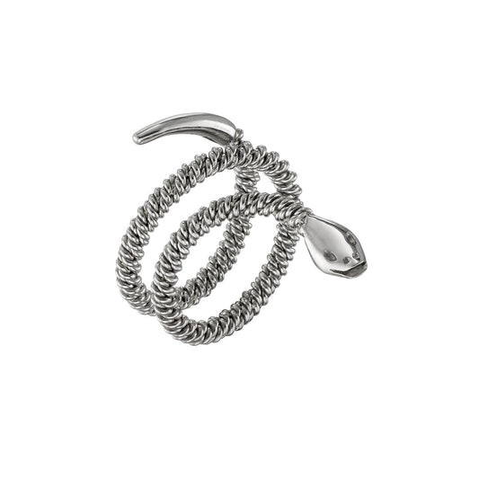 Corded Wire Sterling Silver Snake Ring